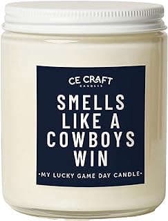 Image of Cowboys Win Themed Candle by the company C&E Craft Co.