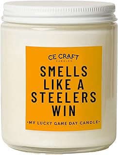 Image of Steelers Football Scented Candle by the company C&E Craft Co.