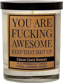 Image of Inspirational Scented Soy Candle by the company Cedar Crate Market.