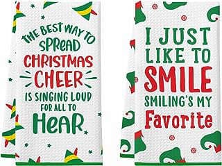 Image of Elf Christmas Kitchen Towels by the company Cheroloven.