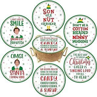 Image of Elf-themed Christmas Coasters by the company Cheroloven.