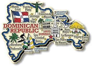 Image of Dominican Republic Map Magnet by the company Classic Magnets.