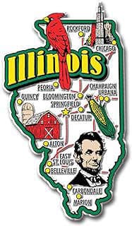 Image of Illinois Jumbo State Magnet by the company Classic Magnets.