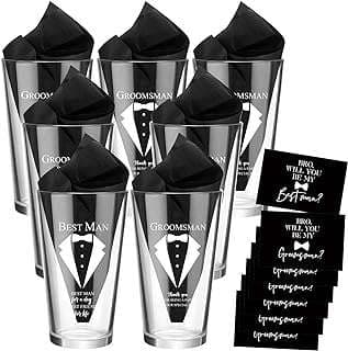 Image of Groomsman Beer Glass Set by the company Coolpursun.