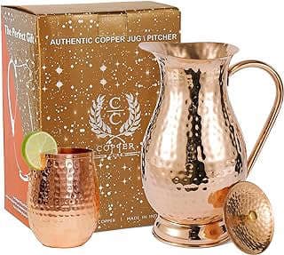 Image of Copper Jug and Tumbler Set by the company Copper Cure.