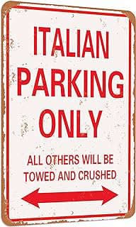 Image of Italian Parking Metal Sign by the company Cpengxi.