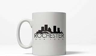 Image of Crazy Dog T-Shirts Rochester New York Cool Upstate City Ceramic Coffee Drinking Mug - 11oz by the company Crazy Dog Tshirts.