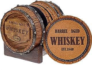 Image of Whiskey Barrel Drink Coasters by the company D3als4you (Veteran Owned).