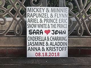 Image of Personalized Disney Wedding Sign by the company Davaahs Custom Canvas.