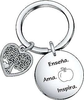 Image of Spanish Teacher Keychain Gift by the company De&ai.