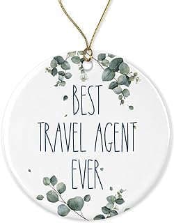 Image of Travel Agent Christmas Ornament by the company DiandDesignGift.
