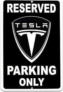 Image of Tesla Parking Only Sign by the company Dimarongton.