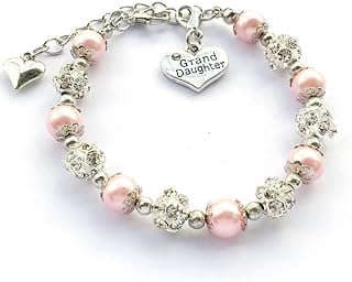 Image of Granddaughter Bracelet with Rhinestones Pearls by the company Dolon Jewelry.