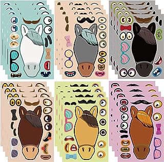 Image of Horse Make-a-Face Stickers by the company DORGUA.