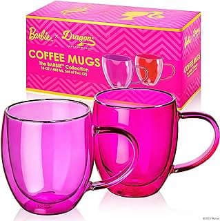 Image of Pink Insulated Coffee Mugs Set by the company Dragon Glassware.