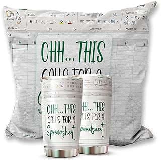 Image of Spreadsheet-themed Accountant Tumbler by the company DREAMY SLEEPWEAR & LINGERIE.