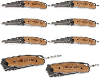 Image of Engraved Groomsmen Pocket Knives Set by the company Dttenyi.
