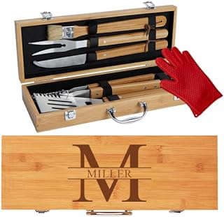 Image of Custom Engraved BBQ Tool Set by the company Engravings Etc.
