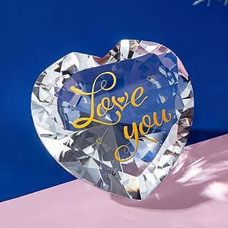 Image of Crystal Heart Diamond Paperweight by the company ERWEI GUOJI.