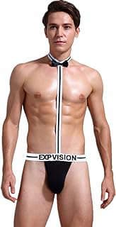 Image of Men's Bow Tie Thong Underwear by the company EXP VISION Official Store.