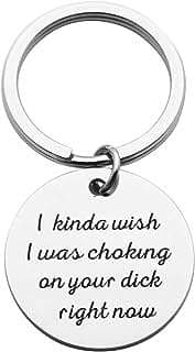 Image of Valentines Humor Keychain for Boyfriend by the company Faylora Jewelry.