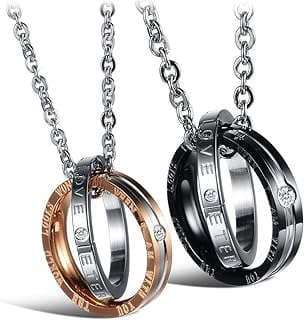 Image of Matching Couples Pendant Necklaces by the company FeracoDirect.
