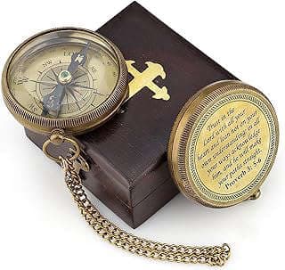 Image of Brass Scripture Engraved Compass by the company FireUpTheSoul.
