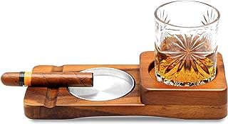 Image of Whiskey Glass Cigar Ashtray Tray by the company FIRMNESS.