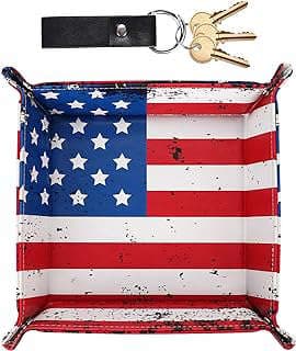 Image of American Flag Valet Tray Keychain by the company Funistree-US.