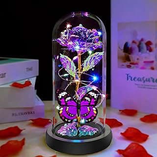 Image of Galaxy Rose in Glass Dome by the company Fvawe.