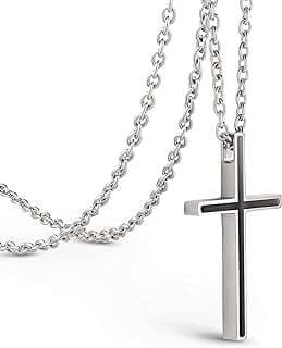 Image of Men's Stainless Steel Cross Necklace by the company Galis Jewelry's.