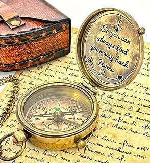 Image of Engraved Brass Compass by the company geekgifts®.