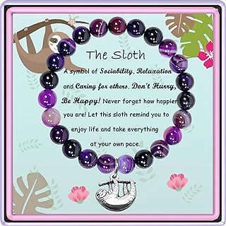 Image of Sloth Amethyst Bead Bracelet by the company GIAYIER.