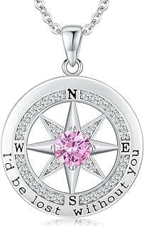 Image of Sterling Silver Compass Necklace by the company Gifon Jewelry.