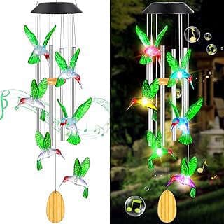 Image of Hummingbird Solar Wind Chimes by the company Gifts-US Direct.