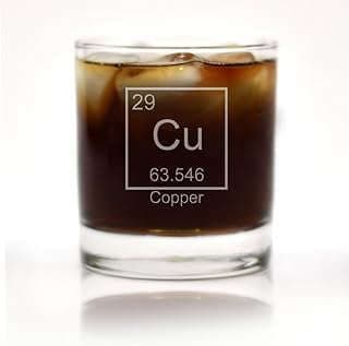 Image of Copper Engraved Periodic Table Glass by the company Glass With a Twist.