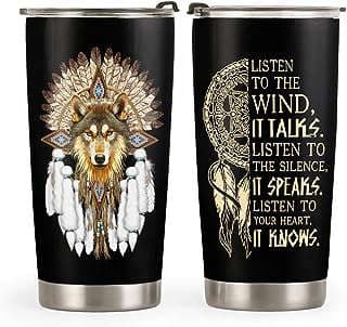 Image of Wolf Dreamcatcher Insulated Tumbler by the company GodlyBible.