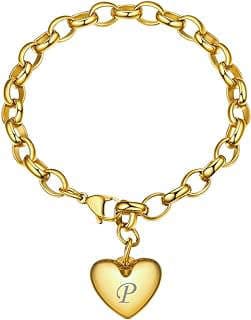 Image of Initial Charm Bracelet by the company GoldChic Jewelry.