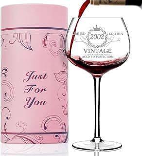 Image of Vintage 2002 Engraved Wine Glass by the company Gumry.