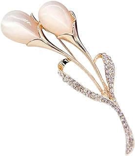 Image of Rose Gold Opal Lily Brooch by the company Guoshang.
