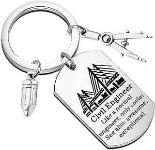 Image of Civil Engineer Keychain by the company Gzrlyf Jewelry.