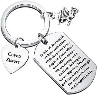 Image of Witch Keychain Inspirational Gift by the company Gzrlyf Jewelry.