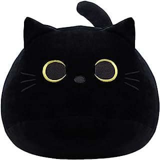 Image of Black Cat Plush Toy by the company Hagusahuo Store.