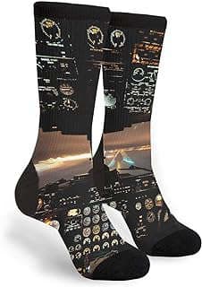 Image of Men's Airplane Novelty Crew Socks by the company HANGYAN.