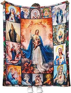Image of Virgin Mary Flannel Blanket by the company hanshu E-commerce.