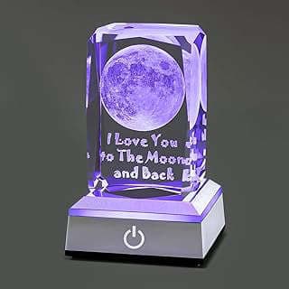 Image of 3D Moon Crystal Nightlight by the company Haochencrafts.