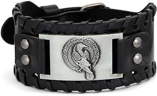 Image of Viking Leather Wristband Bracelet by the company HAQUIL.