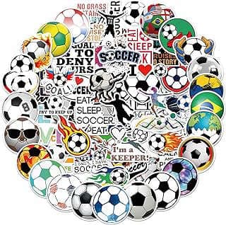 Image of Soccer Vinyl Waterproof Stickers by the company Hebraeos.