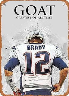 Image of Tom Brady Metal Wall Sign by the company Helei Shop.