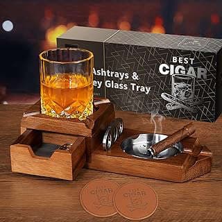 Image of Cigar Ashtray Whiskey Glass Set by the company Hfootai.